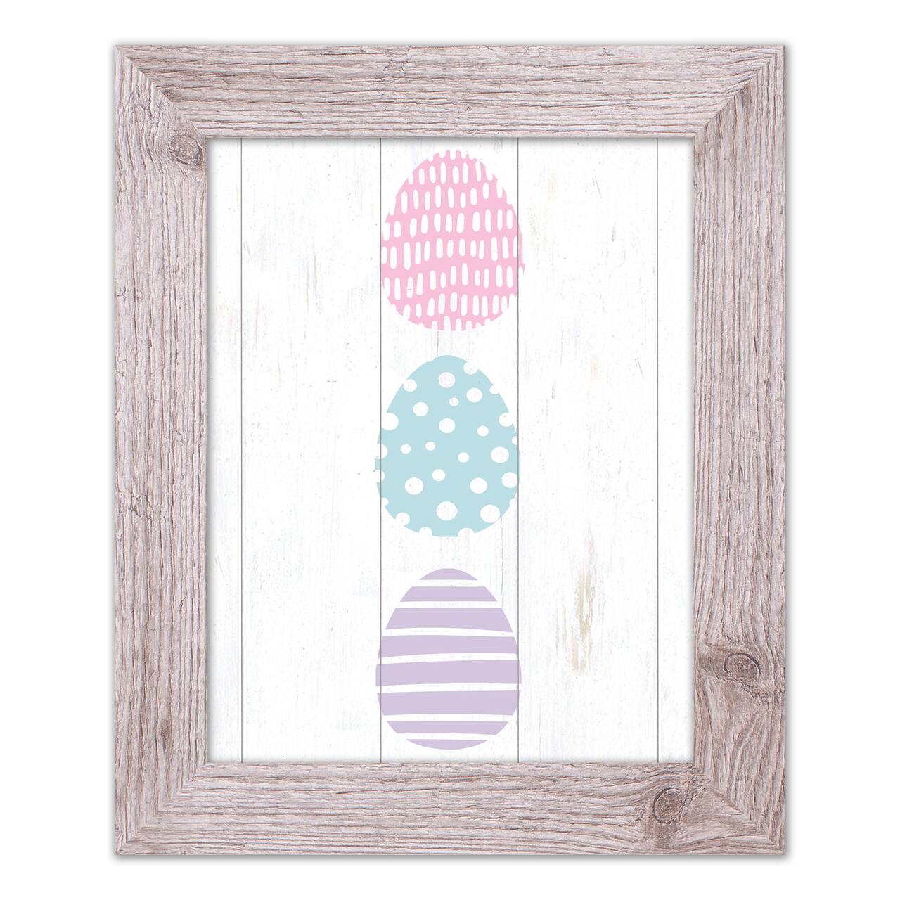 Tri Eggs 2 11" x 14" Western White Framed Print